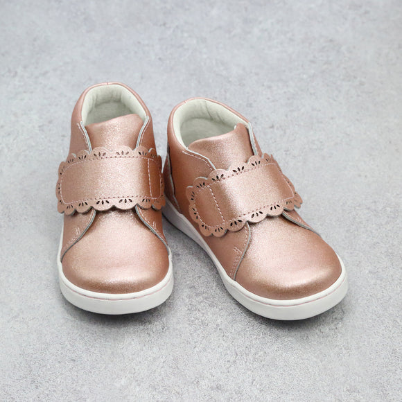 L'Amour Toddler Girls Colette Glitter Leather Sneaker - Babychelle.com