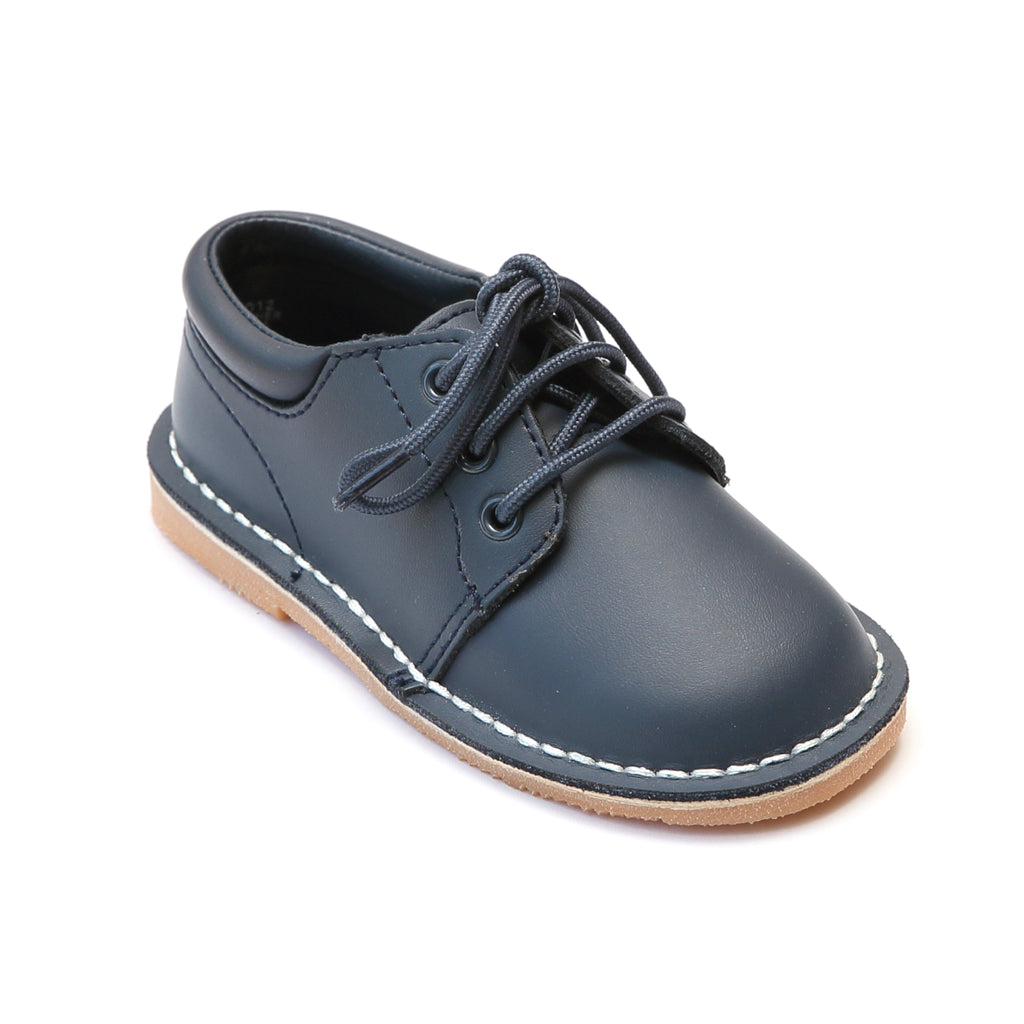 L'Amour Boys 5012 Navy Leather Lace Up Shoes – Babychelle