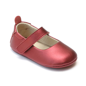 L'Amour Infant Girls Metallic Copper Leather Crib Mary Janes - Babychelle.com