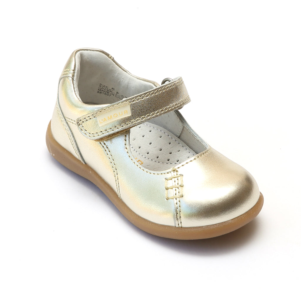 L'Amour Girls Matte Leather Mary Janes – Babychelle