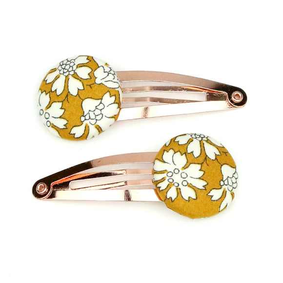 Rachel Liberty of London Mustard Button Hair Clips - Babychelle.com